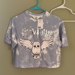 H&M Harry Potter Owl kids (tween size) cropped t-shirt